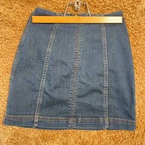 (0) Free People Denim Mini Skirt